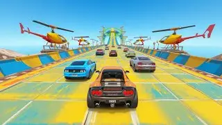 Crazy Vehicles Battle in the Mega Ramp Arena 🚗🏍️🚛