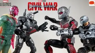 FIGHT! Marvel Legends MCU Civil War Machine Phasing Vision Crossbones Giant Man Action Figure Review