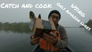 Ем то, что ловлю, используя ТОЛЬКО приманки Amazon. Лови и готовь. Двухдневная рыбалка на озере М...
