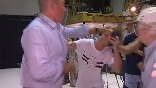 Australian senator Fraser Anning punches teen after being egged