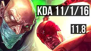 SINGED vs LEE SIN (JUNGLE) | 11/1/16, Rank 4 Singed, 1800+ games, 1.7M mastery | BR Master | v11.8