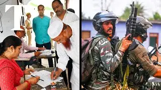 India election: voters flee gunfire outside polling station