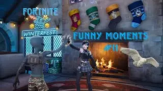 Giving Gifts At Hogwarts Cabin (Funny Moments #11) #Fortnite #winterfest #tiredrunaway #funnymoments