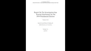 Audio Verision: Mueller Report -- Volume 1: Sections 1 & 2