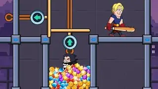 Save Her Gameplay Level Solution/ Pull The Pin Android IOS Mobile Game