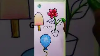 Easy Flower Drawing Coloring 🌷| #shorts