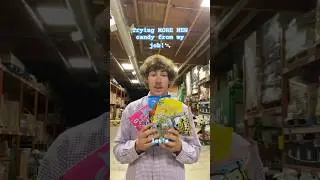 Trying MORE NEW Candy at my job!! #shorts #snacks #food #foodreview #trending #viral #funny #candy