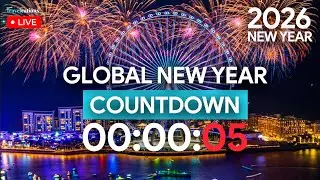 Global New Year 2026 Countdown: LIVE 🎆 Multi-City 4-Screen Split (NYC, London, Dubai, Sydney)