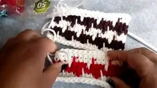 Tunecino: punto pata de gallo