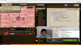 The two flowers in javascript code combat