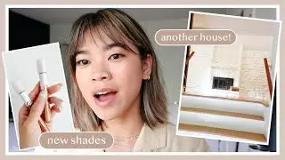 NEW Glossier Lidstar Shades Swatched & discount code - walking through another house & Unboxing VLOG