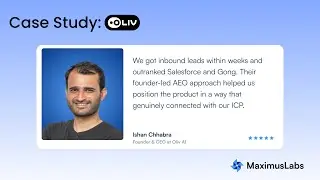Oliv AI x MaximusLabs: Answer Engine Optimization (AEO) & AISEO Case Study