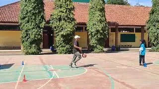 kombinasi Teknik dasar passing, dribling dan shooting permainan Bola basket