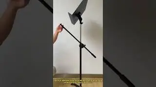 Adjustable Music Sheet Stand with Clamp-on Mic Boom