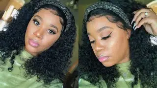 Trendy Jeweled Headbands I 13X6 Mongolian Water Wave Lace Front Wig I CurlyMe