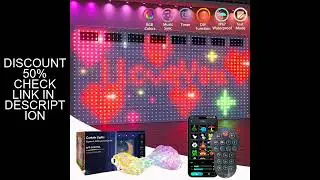 Smart Animated Curtain String Lights 9.9 x 9.9Ft 400LED RGB Color DIY Window Fairy Light Music Sync