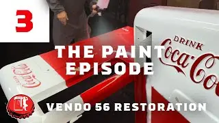 How to get Crisp Paint Lines | Vendo 56 Coca-Cola Machine Restoration