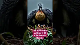 Mother peacock care her chicks #realinformation #purpose #love #mother