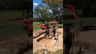 Oddly satisfying #koipond #construction