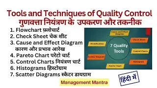 7 Tools and Techniques of Quality Control in  Hindi - Flowchart, Checklist, Control Chart, Scatter
