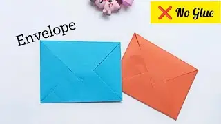 Paper Envelope Making (Without Glue & scissors) / Easy paper Envelope / Easy Paper Crafts / envelope