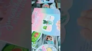 Unbox new suncatcher backers with me! #suncatcher #stickershop #stationeryshop