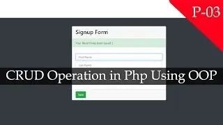 Crud Operation in Php Using OOP Part 03