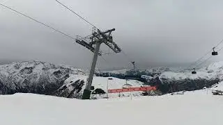 Les 2 Alpes - Very Beginner Snowboarding (no music) day 3