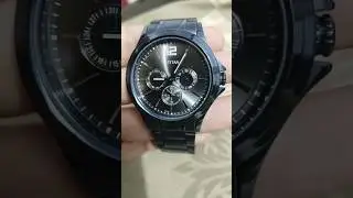 Titan Neo Splash Multifunction Anthracite Dial Blue SS Strap Analog Watch For Men NT1698QM01 watch