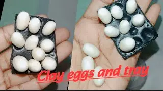 How to make clay eggs and tray || Clay creativity || clay arts and crafts