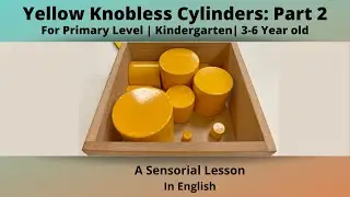 Build Visual Senses using Yellow Knobless Cylinders: Part 2 - A Sensorial Lesson | Primary Level