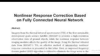 Nonlinear Response Correction Based on Fully Connected Neural Network