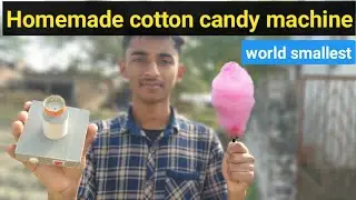 Homemade rechargeable cotton candy machine 😋 | Cotton Candy Machine @TechForMake
