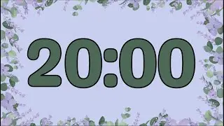20 Minute Lavender Spring Flower Timer (Fun Synth Alarm at End, No Music)