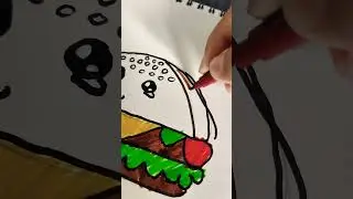 easy easy burger drawing