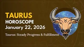Daily TAURUS Horoscope (January 22, 2026) ♉️ 🌟 Taurus: Steady Progress & Fulfillment