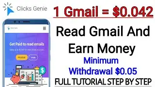 clicks genie // clicks genie payment proof // read email earn money // how to earn click genie site