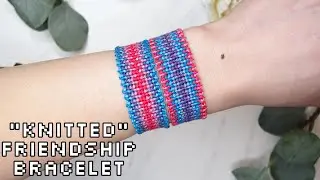 How to make a knitted friendship bracelet | Straight edge loop | VLATKAKNOTS TUTORIALS