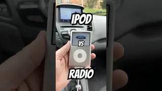 iPod vs Car Radio #tech #music #apple #techretro #ford #ipod