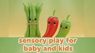 Toddler Sensory Play with Fruits and Veggies for Hands-On Discovery ✋🍉