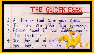 5 LINE SHORT MORAL STORY| THE GOLDEN EGG 🥚🥚🥚STORY IN ENGLISH