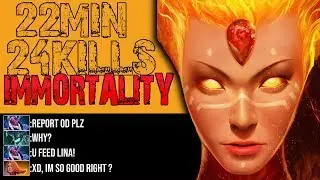 [Lina] Amazing 24Kills Immortal No Dead With Rampage By Yawar