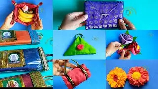 7 Different Varieties of Blouse Piece Folding Ideas |  DIY Navaratri Return Gift | Haldi Kumkum Vana