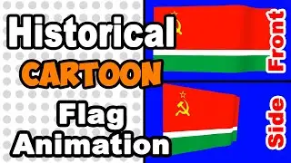 Simple flat looping animation of Soviet Republic of Lithuanian flag over green screen.