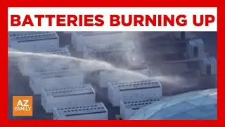 Firefighters on scene of fire at Glendale battery substation