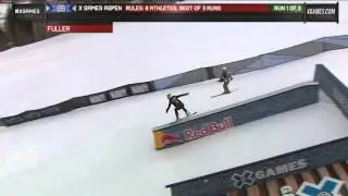 Aimee Fuller Run 1 Women's Snowboard Slopestyle final - X Games