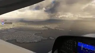 Flight Simulator - Short Flight in Maine in Winter Storm
