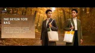 The Skylin Tote Bag | Modern Canvas Tote for Work, Travel & Everyday Use