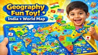 बच्चों के लिए Geography Puzzle 🧠 | States, Countries, Flags & Capitals Toy