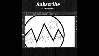 Scenery design in Adobe Illustrator #ytshorts #illustratortutorial #illustratordesign